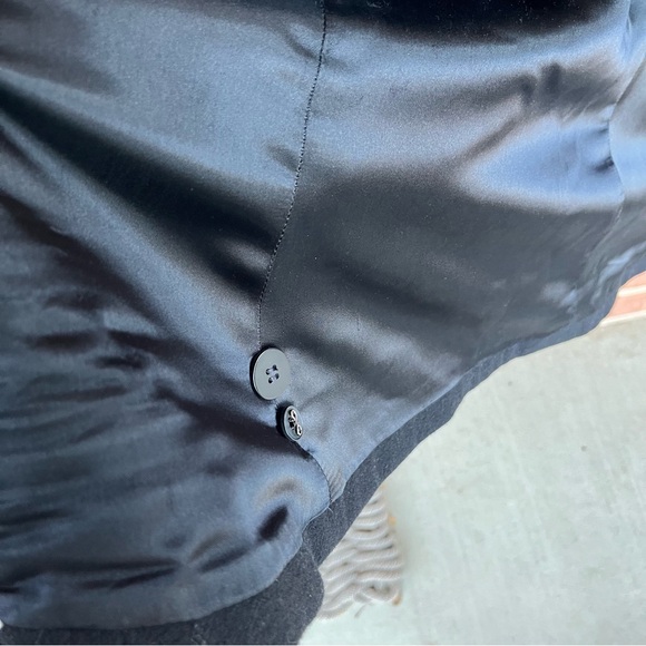 Black double breasted wool blend pea coat size 14. Laundry by design - Picture 9 of 14